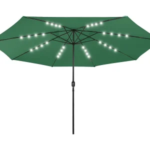 Brintir Parasol met LED-verlichting 400 cm groen Brintir Parasol met LED-verlichting 400 cm groen
