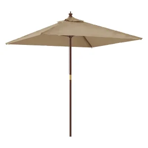 Daranor  Parasol met houten paal 198x198x231 cm taupe