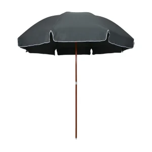 Brownsboro Parasol met stalen paal 300 cm antracietkleurig Brownsboro Parasol met stalen paal 300 cm antracietkleurig