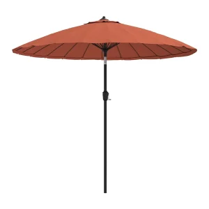 Castlefleming Parasol met aluminium paal 270 cm terracottakleurig Castlefleming Parasol met aluminium paal 270 cm terracottakleurig