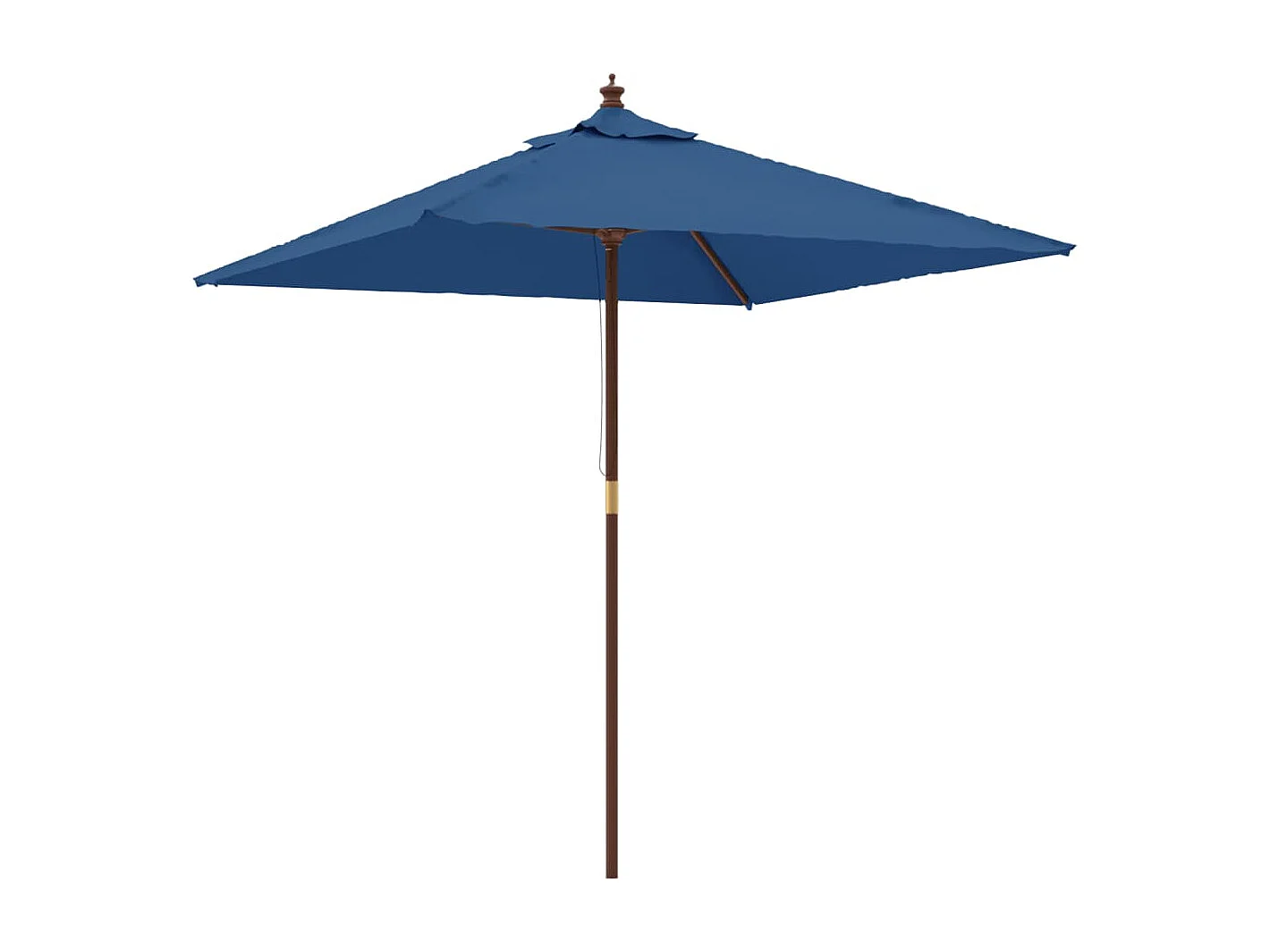 Daranor Parasol met houten paal 198x198x231 cm azuurblauw