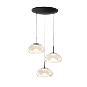 Brena – Fabas Luce 3-lichts ronde hanglamp – 30W dimbare LED – Cognac Ronde plafondrozet d.35cm Brena – Fabas Luce 3-lichts ronde hanglamp – 30W dimbare LED – Cognac Ronde plafondrozet d.35cm