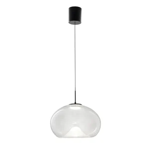 Brena – Transparante enkele hanglamp van Fabas Luce – Dimbare 14W LED – Plafondlamp – Diameter 33cm Brena – Transparante enkele hanglamp van Fabas Luce – Dimbare 14W LED – Plafondlamp – Diameter 33cm