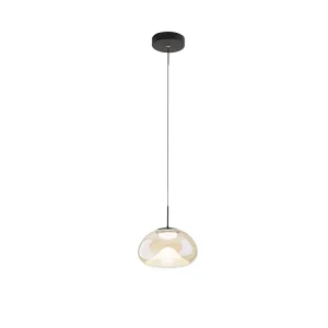 Brena – Enkele cognackleurige hanglamp van Fabas Luce – 10W dimbare LED – Plafondlamp – Diameter 22cm Brena – Enkele cognackleurige hanglamp van Fabas Luce – 10W dimbare LED – Plafondlamp – Diameter 22cm