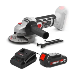 Draadloze haakse slijper X-Performer 20V, schijf 115 mm, met batterij 2Ah en snellader 1H Draadloze haakse slijper X-Performer 20V, schijf 115 mm, met batterij 2Ah en snellader 1H