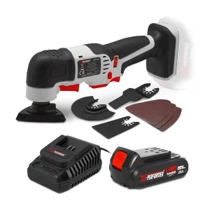 Draadloze multifunctionele tool 20V X-Performer met 2Ah batterij en 1H snellader
