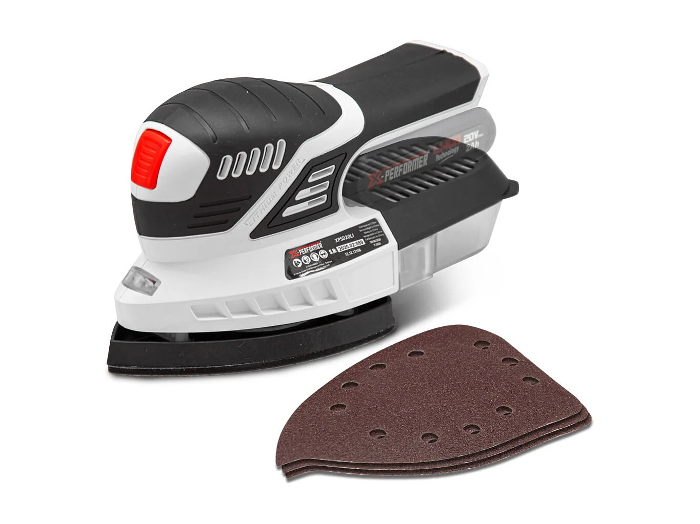 Draadloze driehoeksschuurmachine 20V X-Performer (zonder batterij)