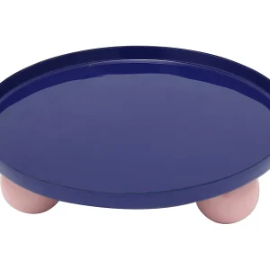 Dienblad Double Funky – 25x25x6.5 cm – Blauw