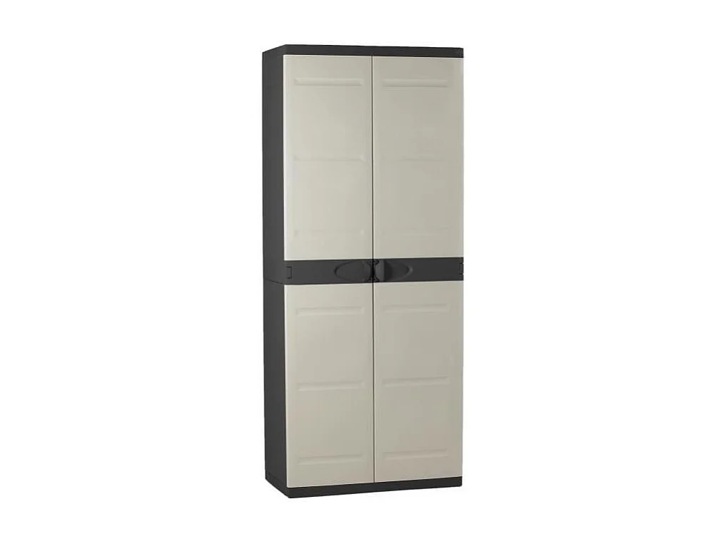 Buitenkast Titanium Zwart 2 Deuren 4 Verstelbare Planken 70 x 176 cm
