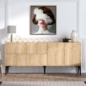 Buffet 6 deuren eiken decor saffier L180 cm – Laika
