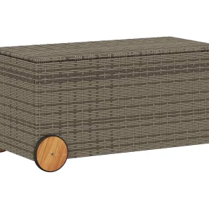Dorian Tuinbox met wielen 190 L poly rattan grijs Dorian Tuinbox met wielen 190 L poly rattan grijs