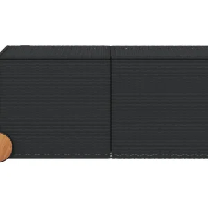 Dorian Tuinbox met wielen 283 L poly rattan zwart Dorian Tuinbox met wielen 283 L poly rattan zwart