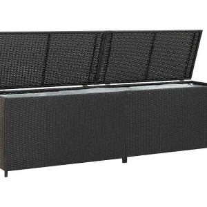 Dorian Tuinbox 200x50x60 cm poly rattan zwart Dorian Tuinbox 200x50x60 cm poly rattan zwart