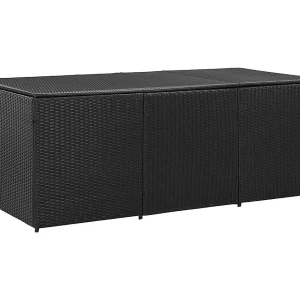 Dorian Tuinbox 180x90x70 cm poly rattan zwart Dorian Tuinbox 180x90x70 cm poly rattan zwart