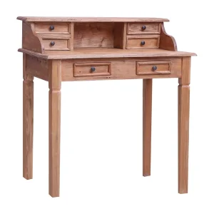 Crisje  Schrijftafel met lades 90x50x101 cm massief mahoniehout