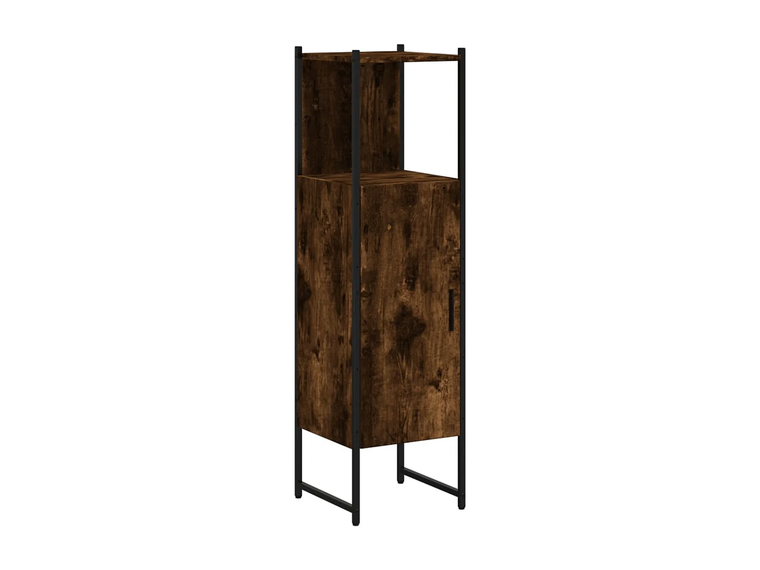 Cynmar Badkamerkast 33x33x120,5 cm bewerkt hout gerookt eikenkleurig