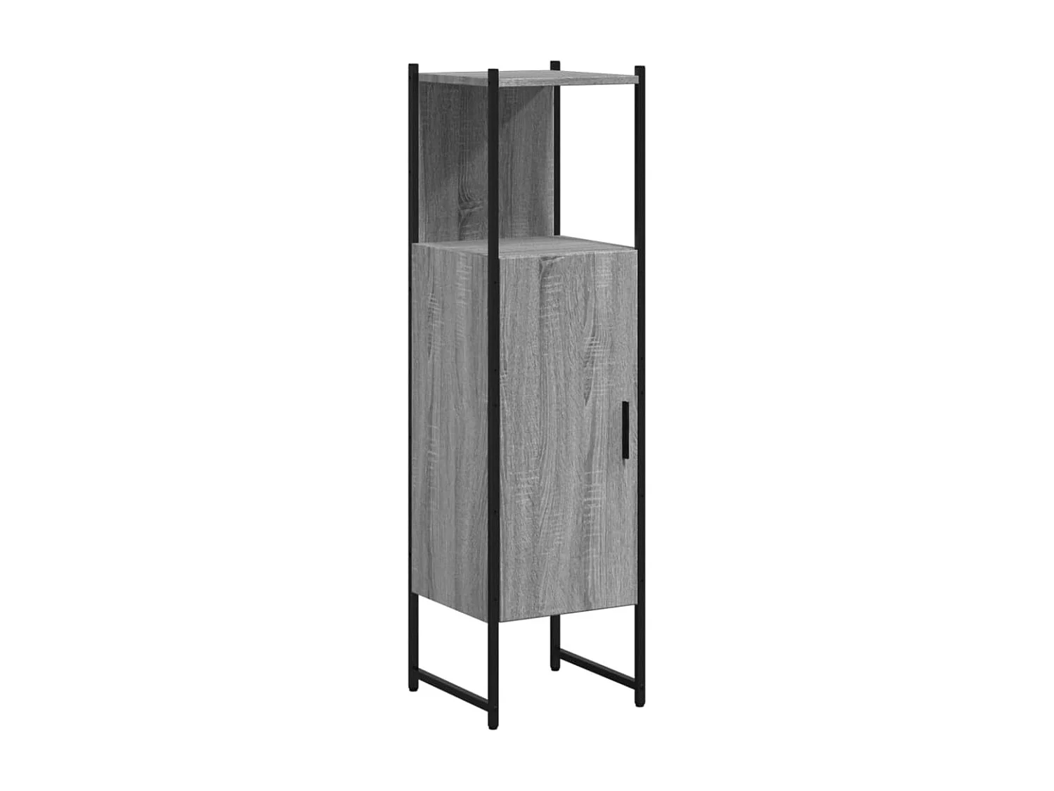 Cynmar Badkamerkast 33x33x120,5 cm bewerkt hout grijs sonoma eiken