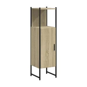 Cynmar Badkamerkast 33x33x120,5 cm bewerkt hout sonoma eikenkleurig Cynmar Badkamerkast 33x33x120,5 cm bewerkt hout sonoma eikenkleurig