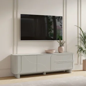 TV-meubel met 2 deuren en 2 laden – Beige – DIGARA