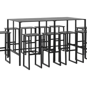 Cavehill 11-delige Tuinbarset gepoedercoat staal zwart Cavehill 11-delige Tuinbarset gepoedercoat staal zwart