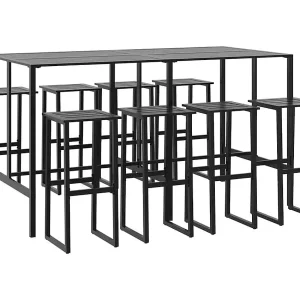 Cavehill 9-delige Tuinbarset gepoedercoat staal zwart Cavehill 9-delige Tuinbarset gepoedercoat staal zwart