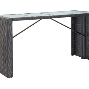 Deniz 9-delige Tuinbarset poly rattan zwart Deniz 9-delige Tuinbarset poly rattan zwart