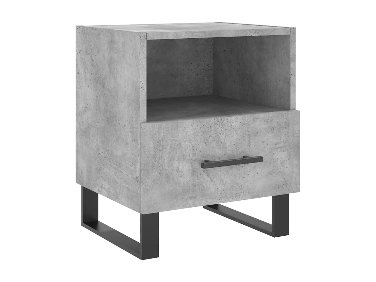 Bruni Nachtkastje 40x35x47,5 cm bewerkt hout betongrijs