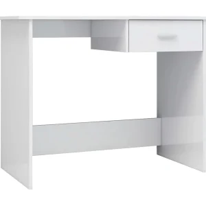 Broad Brook Bureau 100x50x76 cm bewerkt hout hoogglans wit Broad Brook Bureau 100x50x76 cm bewerkt hout hoogglans wit