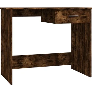 Broad Brook Bureau 100x50x76 cm bewerkt hout gerookt eikenkleurig Broad Brook Bureau 100x50x76 cm bewerkt hout gerookt eikenkleurig