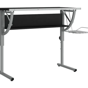 Cabazon Tekentafel 110x53x(58-87) cm bewerkt hout en staal zwart/grijs Cabazon Tekentafel 110x53x(58-87) cm bewerkt hout en staal zwart/grijs