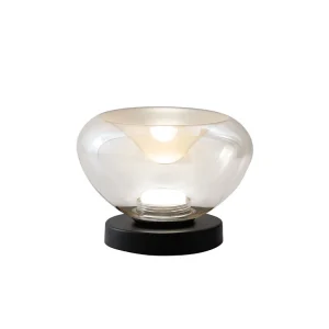 Brena – Cognac Fabas Luce tafellamp – 11W dimbare LED touch control – Concaaf cognac borosilicaatglas Brena – Cognac Fabas Luce tafellamp – 11W dimbare LED touch control – Concaaf cognac borosilicaatglas