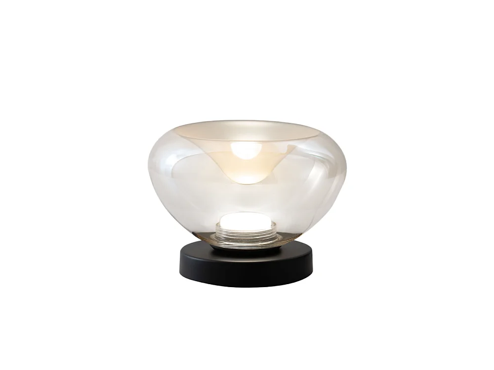 Brena - Cognac Fabas Luce tafellamp - 11W dimbare LED touch control - Concaaf cognac borosilicaatglas