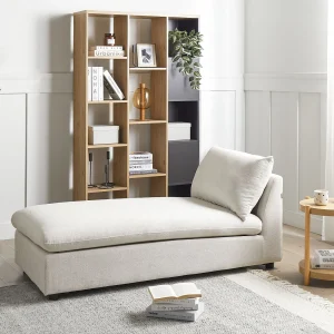 Chaise longue stof wit VIZILLE