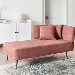 Chaise longue stof rood rechtszijdig RIOM Chaise longue stof rood rechtszijdig RIOM