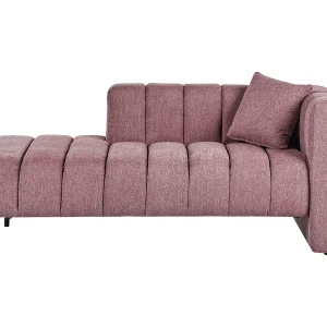 Chaise longue stof roze rechtszijdig LANNILS Chaise longue stof roze rechtszijdig LANNILS
