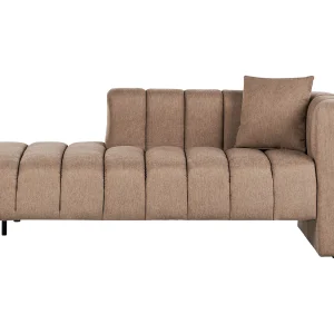Chaise longue stof lichtbruin rechtszijdig LANNILS Chaise longue stof lichtbruin rechtszijdig LANNILS