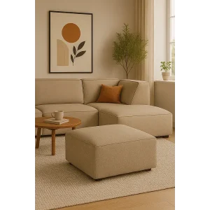 Cursal poef – 80 x 102 x 40 cm, lichtbruin Raven 34, modern design Cursal poef – 80 x 102 x 40 cm, lichtbruin Raven 34, modern design