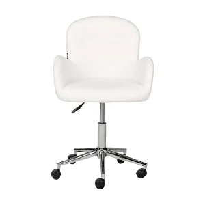 Bureaustoel PRIDDY Bouclé Gebroken wit Bureaustoel PRIDDY Bouclé Gebroken wit