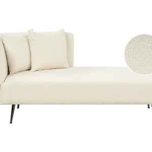 Chaise longue bouclé wit linkszijdig RIOM Chaise longue bouclé wit linkszijdig RIOM