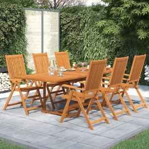 Claire-Corinne 7-delige Tuinset massief acaciahout Claire-Corinne 7-delige Tuinset massief acaciahout