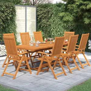 Claire-Corinne 9-delige Tuinset massief acaciahout Claire-Corinne 9-delige Tuinset massief acaciahout