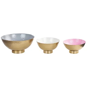 Decoratieve schalen set van 3 goud BARU