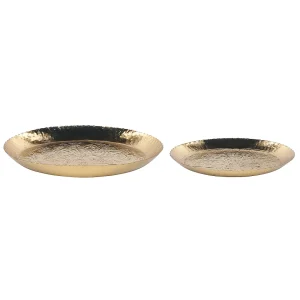 Decoratieve schaal set van 2 goud SADANE Decoratieve schaal set van 2 goud SADANE
