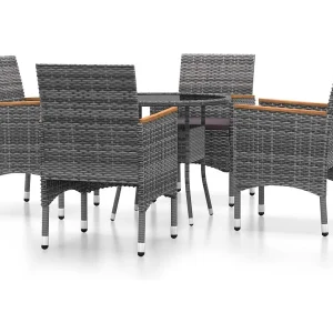 Didier-Paul 5-delige Tuinset poly rattan grijs Didier-Paul 5-delige Tuinset poly rattan grijs