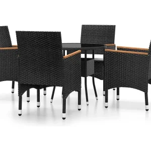 Didier-Paul 5-delige Tuinset poly rattan zwart Didier-Paul 5-delige Tuinset poly rattan zwart