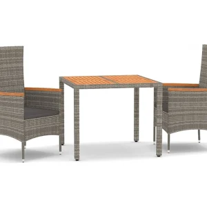 Cape May 3-delige Tuinset met kussens poly rattan grijs Cape May 3-delige Tuinset met kussens poly rattan grijs