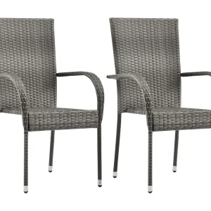 Carroll  3-delige Tuinset poly rattan grijs