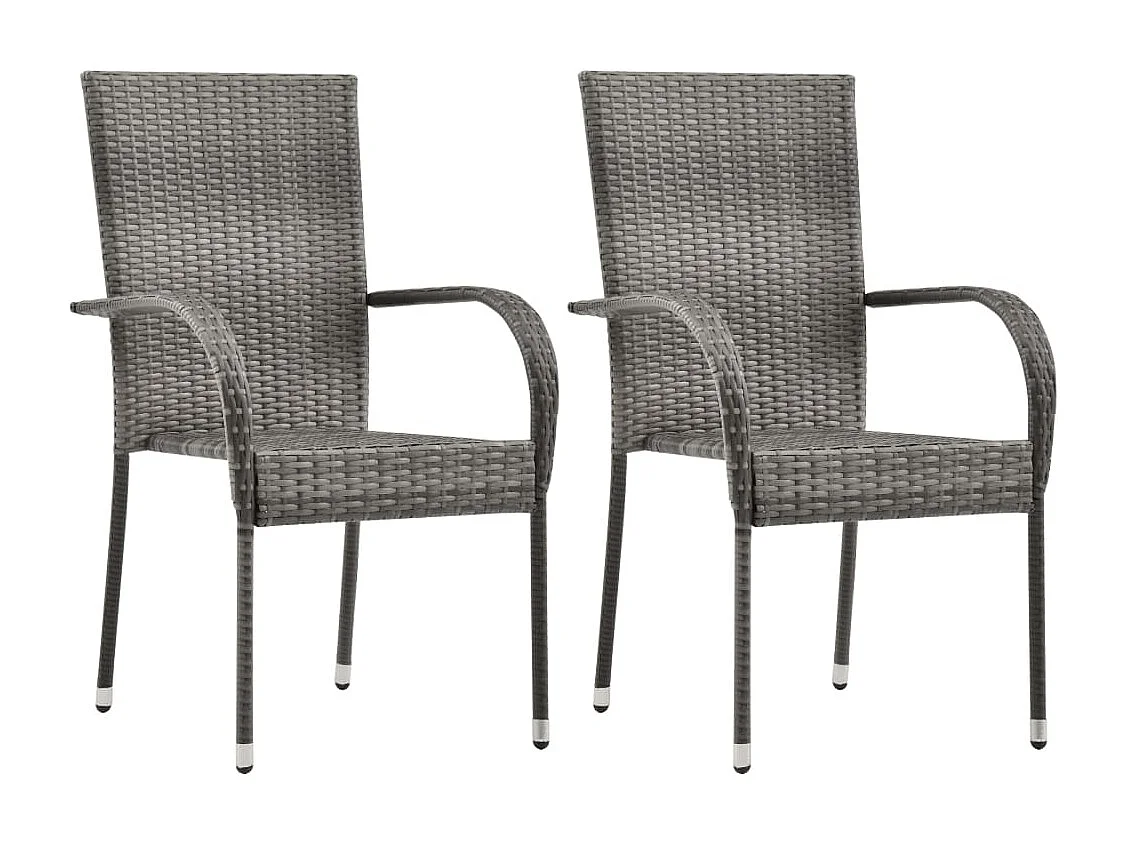 Carroll 3-delige Tuinset poly rattan grijs