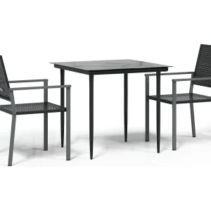 Croughevoe 3-delige Tuinset met kussens poly rattan en staal Croughevoe 3-delige Tuinset met kussens poly rattan en staal