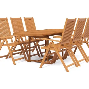 Claire-Corinne 7-delige Tuinset massief acaciahout Claire-Corinne 7-delige Tuinset massief acaciahout